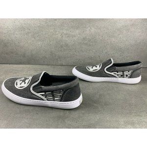 Sperry Star Wars Cloud Men's 9.5 Gray Canvas Slip On Sneaker Shoes Excellent